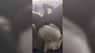 Black Cock & Ass Play at Work