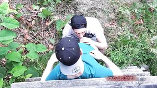 Outdoor Public Anal Creampie at Deer Stand