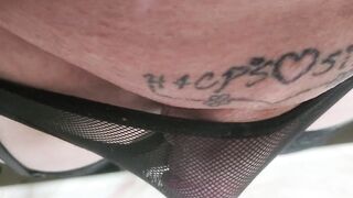 Sissy in Panties, lingerie and heels.