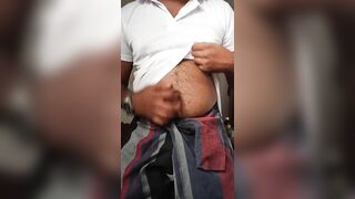 Rich daddy yellow underwear jock and Sarong