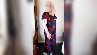 Hot UK crossdresser Nottstvslut satin dress
