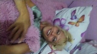 Alexa Cosmic trans girl flirting on the bed in hotel room being in exiting mood and looking forward to a hot night...