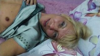 Alexa Cosmic trans girl flirting on the bed in hotel room being in exiting mood and looking forward to a hot night...