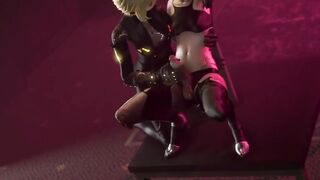 futa automata sex gangbang they all masturbate looking at each other gangbang