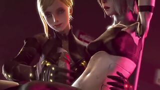 futa automata sex gangbang they all masturbate looking at each other gangbang