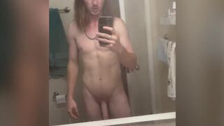 A Hot Guy Shakes His Big Hairy Cock For You