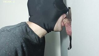 Two twinks come to my gloryhole together so that I can squirt them with their mouths.