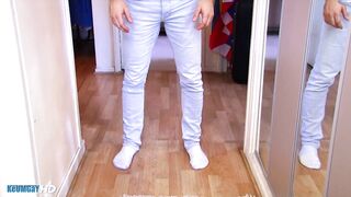 1rst time he gets naked for a porn.