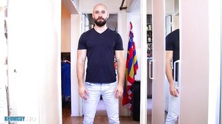 1rst time he gets naked for a porn.