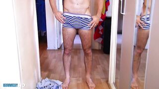 1rst time he gets naked for a porn.