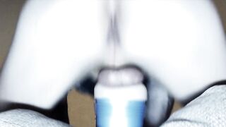 British daddy dirty talk as he fucks boy pussy fleshlight