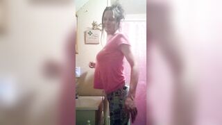 sissy millie washes dildo in wet diaper