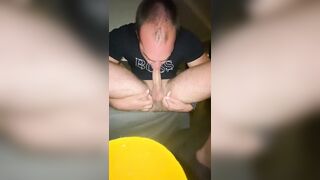 Sucking my dick deep