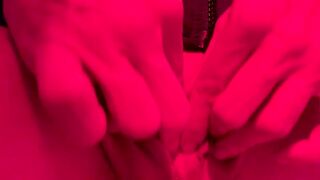 big ftm clit fucks his own pussy