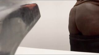 Bbw trans woman bounces big fat ass
