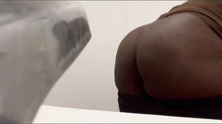 Bbw trans woman bounces big fat ass
