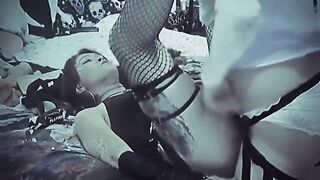 Kenzie Lee rides Vada Rose's really reel real BBC to a hands free orgasm