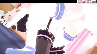 CUTE CAT GIRL FUTA FUCKED BY FEMBOY - FUTANARI AND FEMBOY HENTAI ANIMATION 60FPS