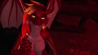 POV futa dragon teasingly strokes your cock before riding it and finishes you off with boobjob