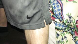 Showing Nike shorts stains up close