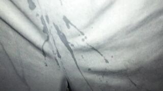 Showing Nike shorts stains up close