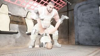 Hetero military jock fucks his best friend in the troop compartment