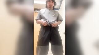 Domelook Sub Chastity Check and Pee at a Public Library on Headmaster;s request