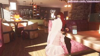 Clumsy Waitress Serves Horny Futanari with her Body then gets Stuck and Fucked - VRChat ERP Preview