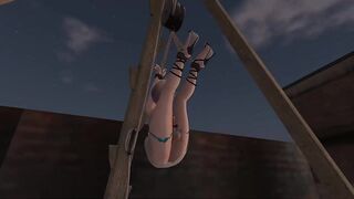 FEMBOY IS GAGGED TO A SEX MACHINE