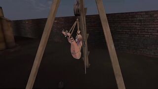 FEMBOY IS GAGGED TO A SEX MACHINE