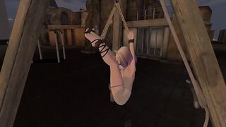 FEMBOY IS GAGGED TO A SEX MACHINE