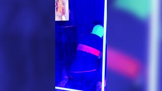 Neon rave party by myself. Blacklight anal fun with toys while rolling on molly