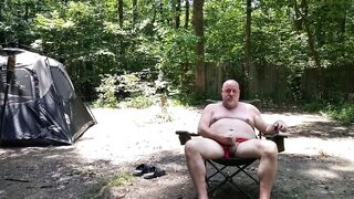 CAUGHT!! Bear jerking in the woods gets a surprise guest and things heat up fast!!