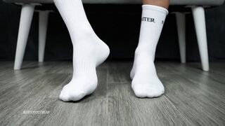 White Master Socks, Big Male Feet Ready to Dominate: Foot Fetish!