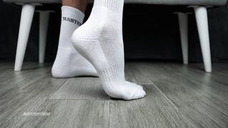 White Master Socks, Big Male Feet Ready to Dominate: Foot Fetish!