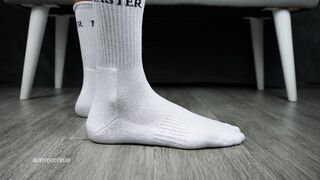White Master Socks, Big Male Feet Ready to Dominate: Foot Fetish!