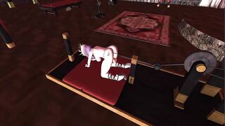 LADYBOY ES ATADO Y FOLLADO POR UNA MAQUINA SEXUAL, EN UNA HABITACION BDSM