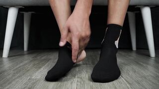 Big Dick Socks on Big Male Feet! Foot Fetish!
