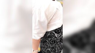 Shemale Janice Renee strokes her cock and cums in public