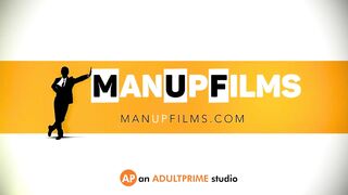 Horny batman Andy Adler wanks Brody Fox's cock on Man Up Films
