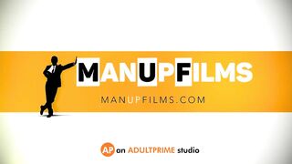 Horny batman Andy Adler wanks Brody Fox's cock on Man Up Films