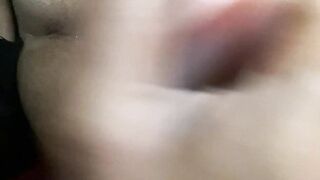 Transgender Girl gets her virgin booty opened slowly with a dildo and starts to leak cum