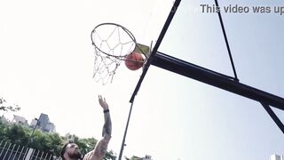WE PLAY BASKETBALL AND HE ENDS UP WITH BALLS IN HIS THROAT.