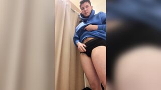Secretly Jerking off & CUMMING EVERYWHERE in PUBLIC Changing room