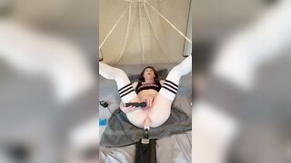 Femboy Chastity Slave Squirting From Anal