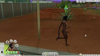 sims 4 futa naked in public & fun in the desert