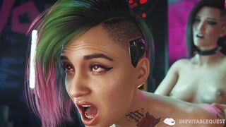 Vi has a new implant and tests it on Judy / Cyberpunk 2077/ more content in my tg : IQ.Fun