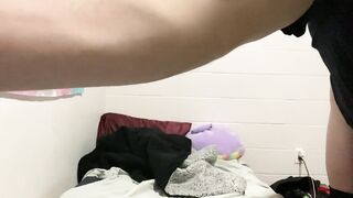 Slutty Trans Girl Sissy Fingers Her Tight Asshole