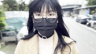 HA30 Wear sexy dress and stockings to visit someone, anal masturbated and ejaculated on his balcony！