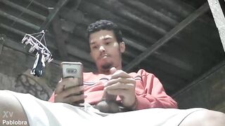 cumming on the chair